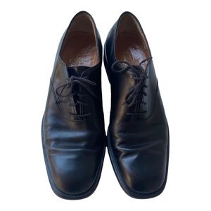 Salvatore Ferragamo Vintage Men’s Black Leather Oxfords Size 10 D